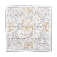 シャネル ロゴ 12A スカーフ シルク ホワイト トラ A3647479｜中古