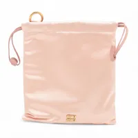 ミュウミュウ マテラッセ レザー イヤホンケース ピンク 5TT149