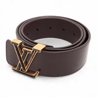 ヴィトン M0450 サンチュール LVイニシアル JJ4202 ベルト 85/34 PVC