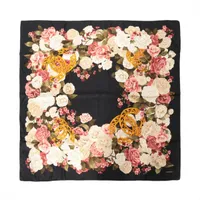 シャネル ロゴ 12A スカーフ シルク ホワイト トラ A3647479｜中古