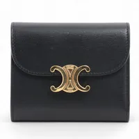 CELINE スモール フラップウォレット トリオンフ CELINE（セリーヌ） 財布 三つ折り財布 スモール フラップウォレット