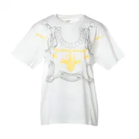 エルメス 25SS コットン Tシャツ 36 レディース ブラック×ホワイト