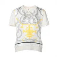 エルメス カシミヤ×シルク ブラウス 34 レディース アイスブルー