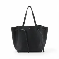 セリーヌ カバ ガゼット レザー トートバッグ ブラック A2974312｜中古
