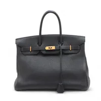 エルメス バーキン35 ルトゥルネ トゴ ブラック ゴールド金具 □G:2003年