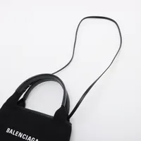 バレンシアガ ネイビーカバスXS キャンバス×レザー 2WAYハンドバッグ