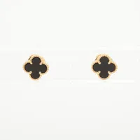 ヴァンクリーフ&アーペル スウィートアルハンブラ オニキス ピアス 750