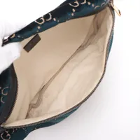 グッチ GGベルベット ベロア×レザー ボディバッグ グリーン 574968