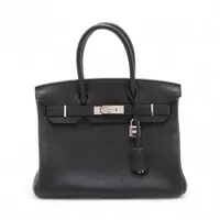 【美品】【一角破れあり】HERMES エルメス　バーキン30 空箱　バッグ用深い エルメス バーキン 30 無秩序 ブラック トゴ/ヴォースイフト
