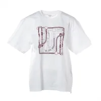 エルメス 25SS コットン Tシャツ 38 レディース ブラック×ホワイト