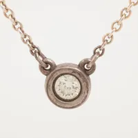 ティファニー バイザヤード ネックレス 925 1.5g シルバー 0.03ct