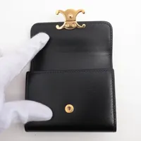 セリーヌ トリオンフ スモールフラップウォレット レザー コンパクト
