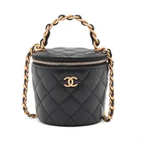 シャネル マトラッセ ラムスキン チェーンショルダーバッグ がま口 ゴールド CHANEL（シャネル） 【新品同様】シャネル ミニミニ マトラッセ