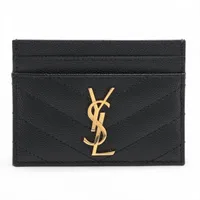 サンローランパリ YSLライン GUE370778 レザー カードケース ブラック