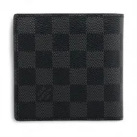 エルメス Hセリエ ボックスカーフ 二つ折り財布 ブラック シルバー金具