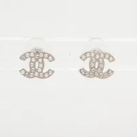 セリーヌ トリオンフ ピアス(両耳用) GP×ラインストーン シルバー