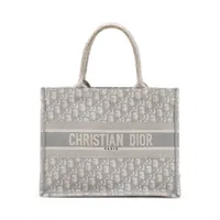 【極美品】DIOR ブックトート ミディアム オブリーク グレー クリスチャンディオール オブリーク ブックトート ミディアム