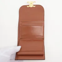 セリーヌ トリオンフ スモールフラップウォレット レザー コンパクト