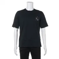 エルメス 23SS コットン Tシャツ S メンズ ネイビー 31-5766 スレ有