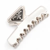 プラダ 1IF103 トライアングル ヘアクリップ メタル シルバー A4513636