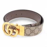 GUCCI グッチ ベルト GGマーモント レザー ブラウン ベルト Gucci メンズ GGマーモント スエード細ベルト (ベルト) IFCHIC.COM