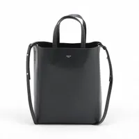 セリーヌ バーティカルカバスモール レザー 2WAYトートバッグ ブラック