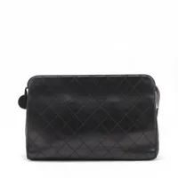 CHANEL シャネル ビコローレ ラム レザー クラッチバッグ セカンドバッグ シャネル ビコローレ ラムスキン クラッチバッグ ブラック ゴールド