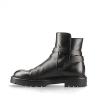 エルメス ジェフ レザー ショートブーツ 40 1/2 メンズ ブラック 