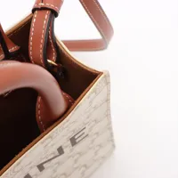 セリーヌ トリオンフ ミニバーティカルカバ PVC×レザー 2WAY