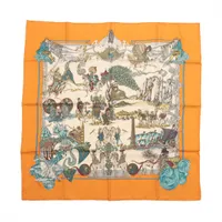 エルメス カレ90LA ROSEE 薔薇の雫 スカーフ シルク A3042909｜中古