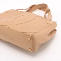 シャネル ココマーク レザー ハンドバッグ ベージュ ゴールド金具 9