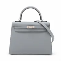 エルメス ケリー25 セリエ ヴォーエプソン グリパンタン シルバー金具
