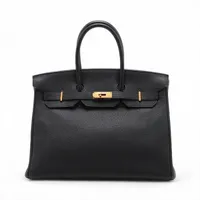 エルメス バーキン35 ルトゥルネ トゴ ブラック ゴールド金具 □L:2008年