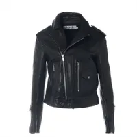 ショット レザー ライダースジャケット US36 メンズ ネイビー 7143