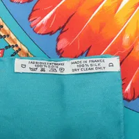 エルメス カレ90 BRAZIL ブラジル スカーフ シルク ブルー WZ691145