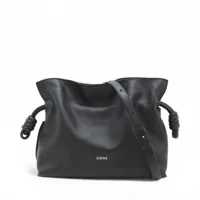 ロエベ ショルダーストラップ レザー ブラック A3077418｜中古ブランド