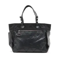 プラダ カナパ キャンバス×レザー トートバッグ ブラック 1BG163