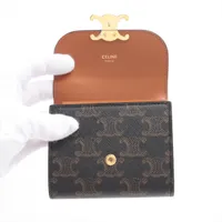 セリーヌ トリオンフ スモールフラップウォレット レザー コンパクト