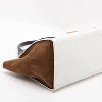セリーヌ トラペーズ レザー×スエード 2WAYハンドバッグ マルチカラー