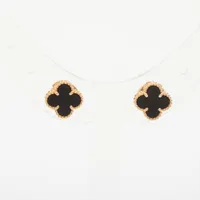 ヴァンクリーフ&アーペル スウィートアルハンブラ オニキス ピアス 750