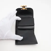 セリーヌ セリーヌ トリオンフ スモールフラップウォレット キャンバス×レザー