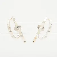 エルメス ミニポップアッシュH ピアス(両耳用) GP シルバー×マロン
