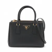 プラダ テスート ナイロン×レザー 2WAYハンドバッグ ブラック 1BA084
