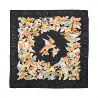 エルメス カレ90 L'ART D'ECRIRE 書の芸術 スカーフ シルク アイボリー