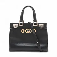 グッチ バンブー ダイアナ レザー 2WAYハンドバッグ ブラウン 655658