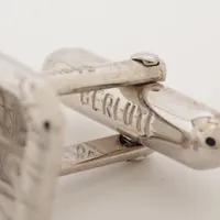 ベルルッティ カリグラフィ カフス メタル シルバー A4571426｜中古