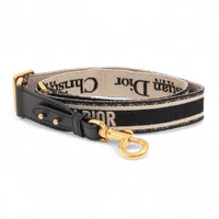 Dior ショルダーストラップ ネイビー/ベージュ ディオール エンブロイダリー ショルダーストラップ キャンバス×レザー