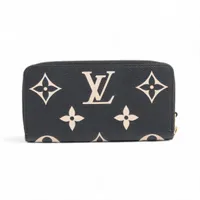 Louis Vuitton bicolor monogram empreinte Zippy Wallet M80481 Noir