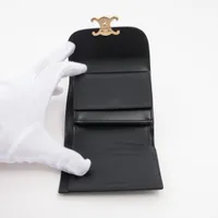 セリーヌ トリオンフ スモールフラップウォレット レザー コンパクト