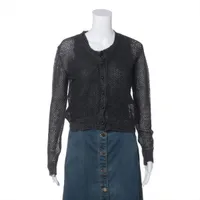 極美品 ディオール カシミヤ シルク 黒 カーディガン M クロップド丈 38 クリスチャンディオール カーディガン｜中古ブランド品・ブランド古着